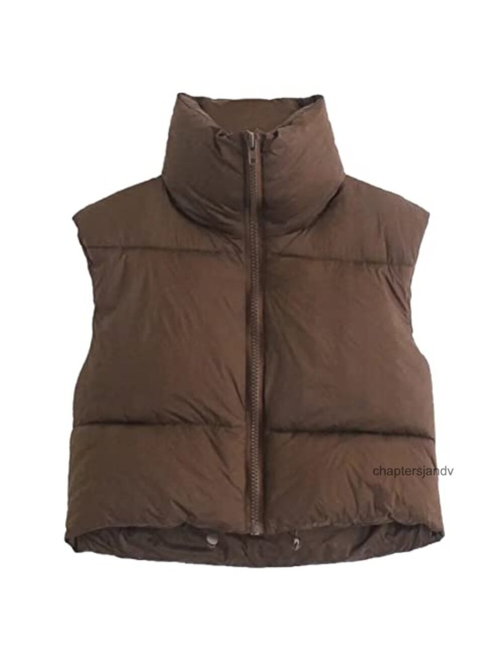 Women's Cropped Puffer Vest Lightweight Sleeveless Padded Gilet